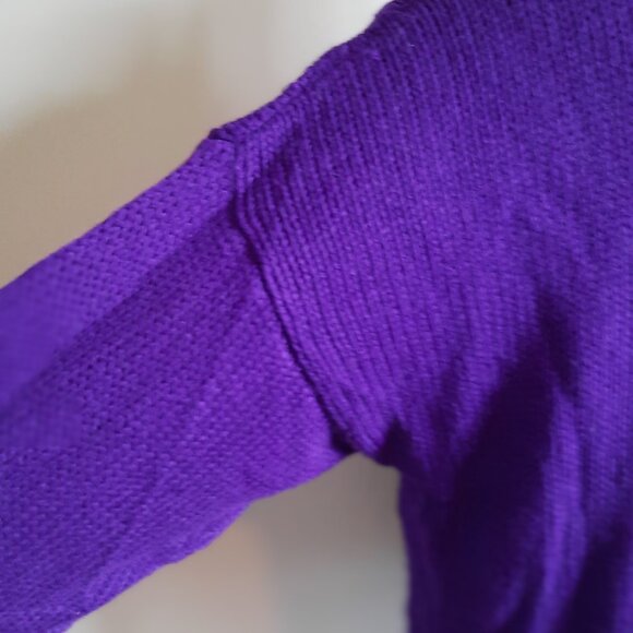 Vintage Purple Cable Knit Sweater - Picture 5 of 6